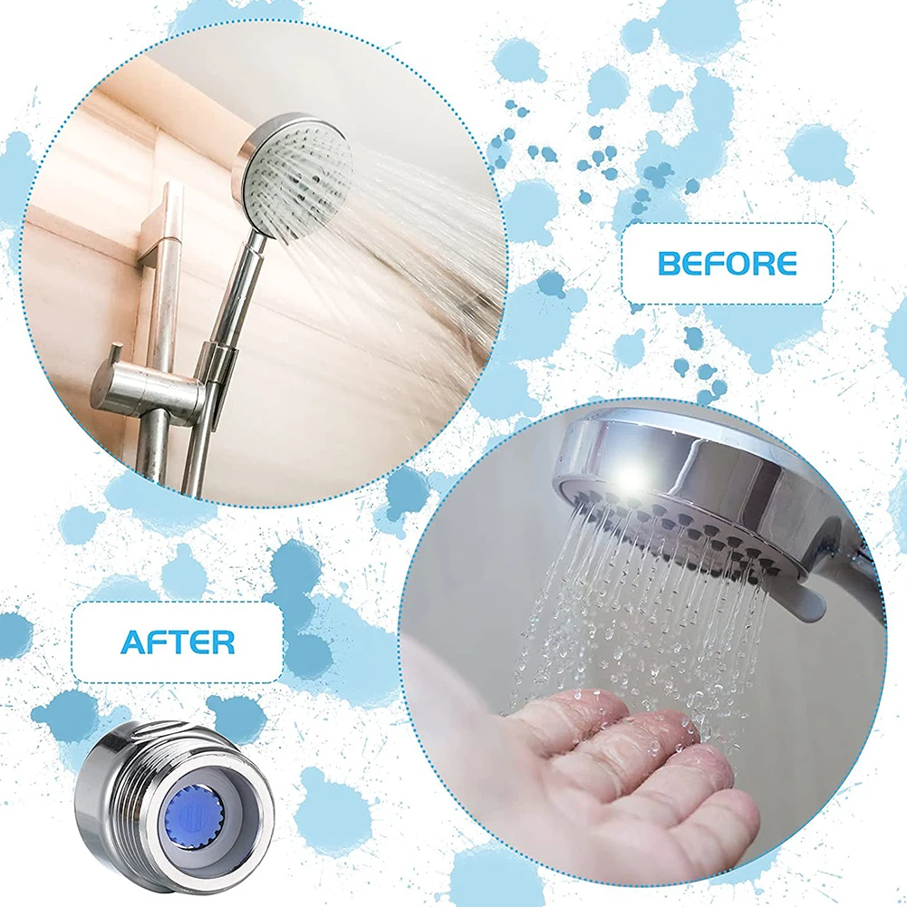 Shower Head Flow Control Valve Set Water Saver Device Flow Reducer Limiter 6 Different Flow Hose Restrictor Bathroom Accessories