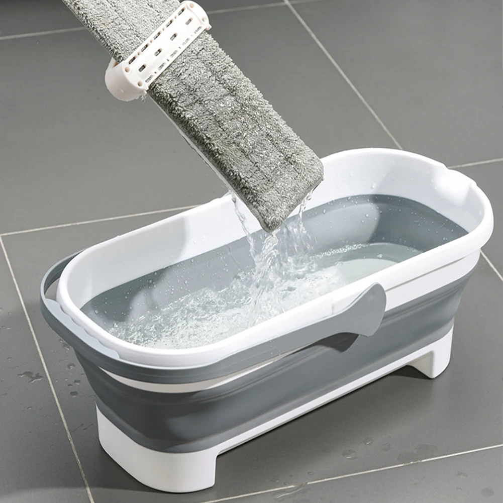 Collapsible Bucket Portable Folding Bucket with Handle Plastic Washing Basin Camping Home Foldable Anti-Slip Cleaning Mop folding wash basin collapsible wash basin foldable wash basin folding storage bucket