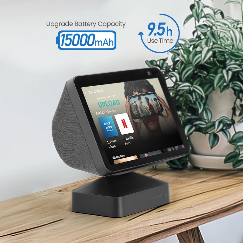 Base Della Batteria Per Amazon Echo Show 8 Supporto Portatile Per Dock Station Base Ricaricabile Per Display 8