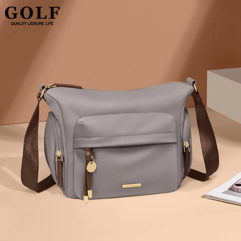 GOLF Women's Waterproof Oxford Crossbody Bag Casual Multifunctional Shoulder Messenger Handbag Fashionable Sling Bag