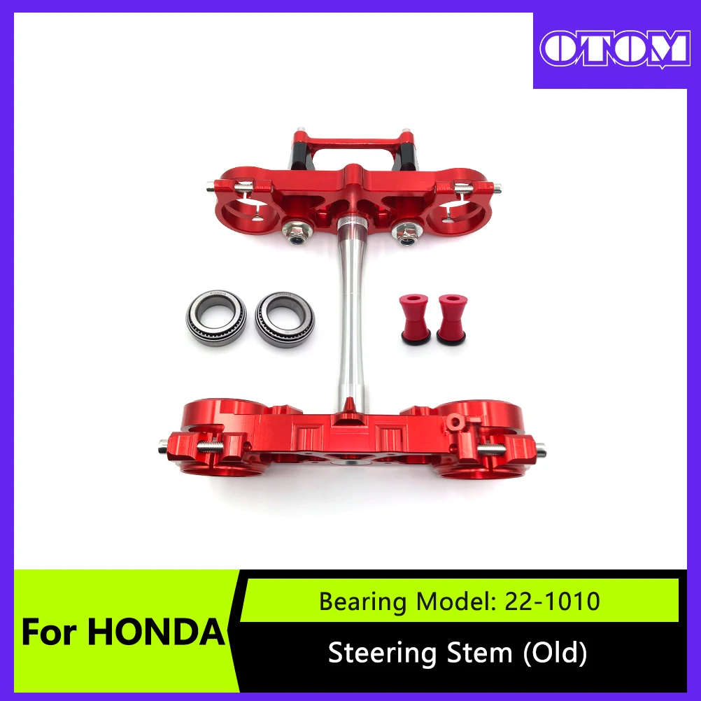Motorcycle-Steering-Stem-CNC-Triple-Tree-Clamp-Handlebar-Riser-Bearing ...