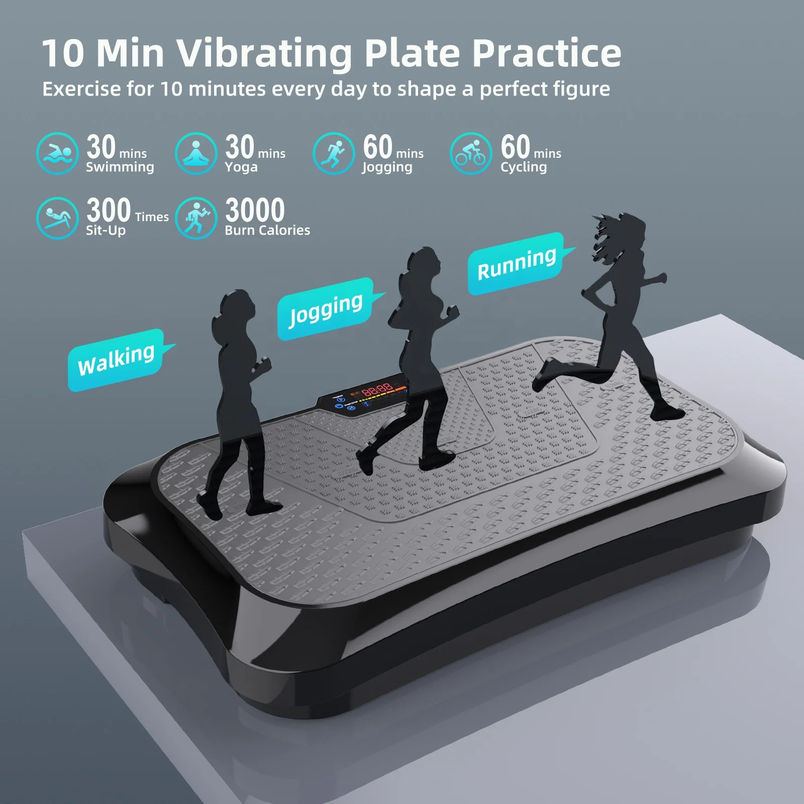 Slim Body Shape Home Use Vibrating Plate Exercise Machine 99 Levels Easy Fat Burning Daily Life Vibration Platform