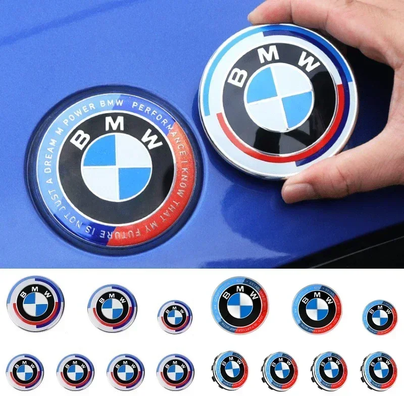 BMW 50주년 기념 에디션 E36 E46 E53 E90 E60 E93 E87 G01 G20 X3 F30 밸브 7종 자동차 후드 전면 후면 트렁크 엠블럼 배지