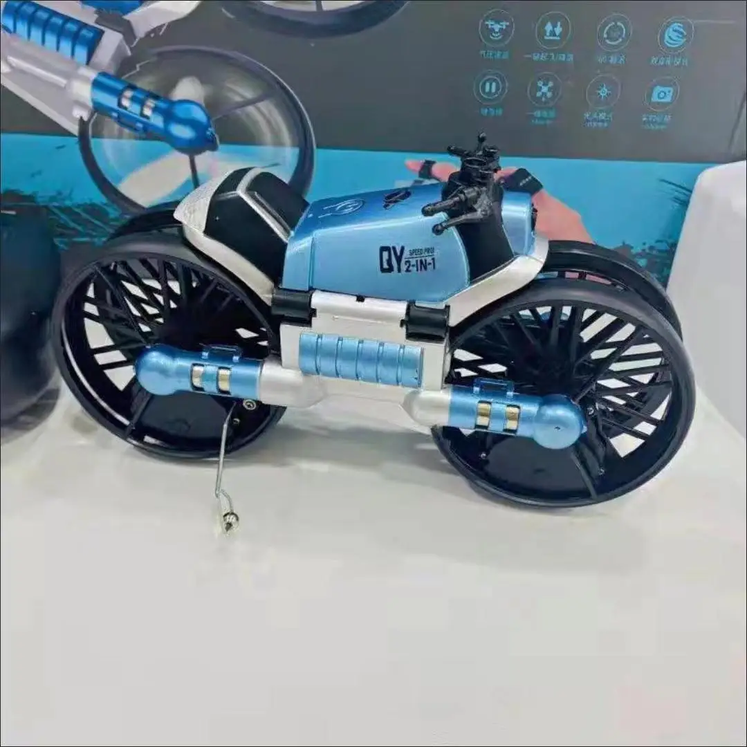 New 2 In1 Foldable RC Drone Motorcycle HD Camera Hand Gesture Helicopter DjiFlying Bike Outdoor Indoor Boy Age 7-12 Gift Box Toy 4