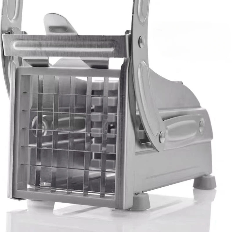 French Fry Cutter Multifunction Vegetable Fruit Chopper with 2 Stainless Steel Blades for French Fries Chips Maker Potato Slicer