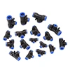1~15PCS 4/6/8/10/12/14/16mm Pneumatic Fittings T-type Tee Connectors PE/PEG Tube Air Quick Fittings Water Push Into Hose Couping 2