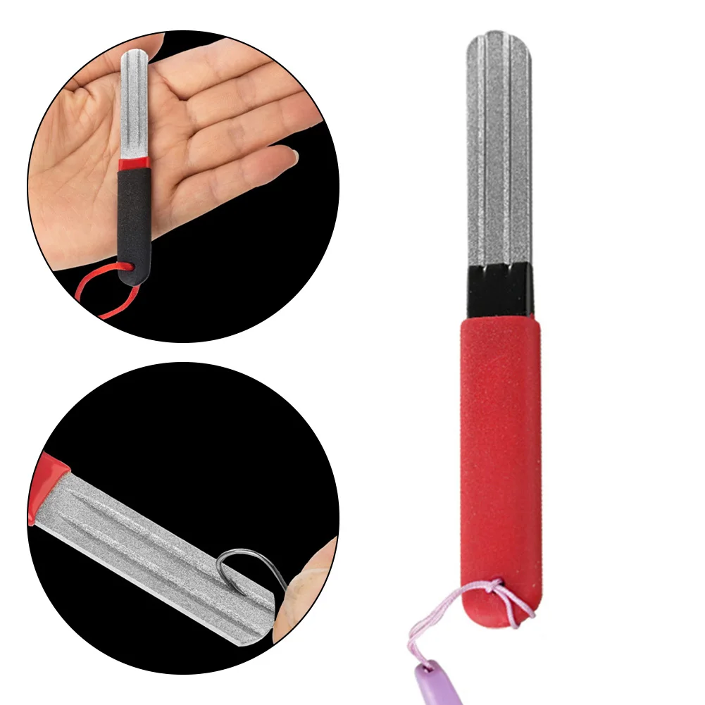 Description Picture 3 of itemRandom Color Fishing Grinding Hook Double-sided File Diamond Hook Sharpen Tools With V-shaped Grooves Fishing Accessories