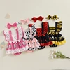 Infant Baby Girl Summer Clothes Ruffle Fly Sleeve Romper Dress Cute Print Playsuits with Headband Summer Outfit 6