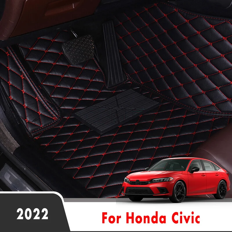 

Автомобильные коврики LHD для Honda Civic 2022, коврики, защитные аксессуары для стайлинга, коврики, коврики для ног, автозапчасти, водонепроницаемые чехлы для приборной панели