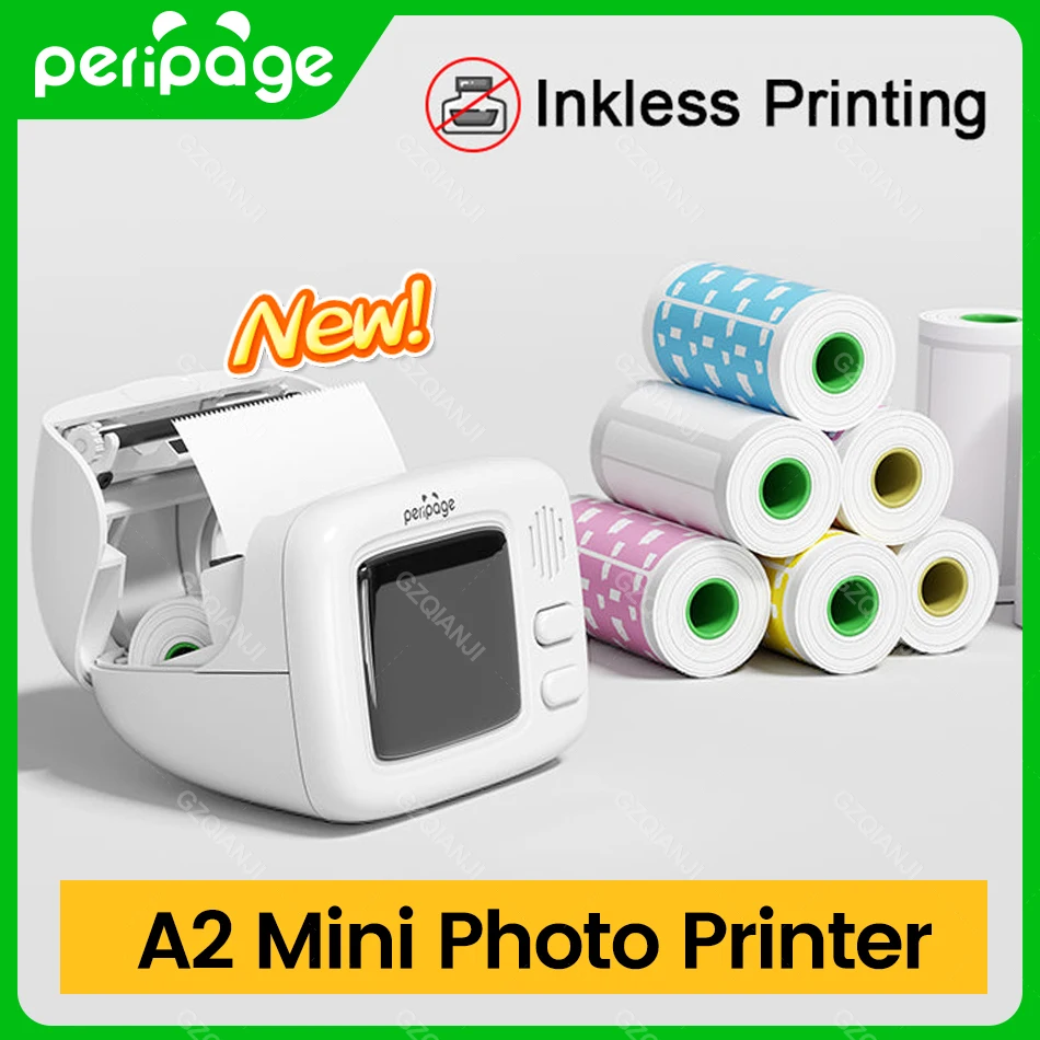 Mini imprimante photo thermique portable sans fil, autocollant mignon de  poche, rouleau de papier Prquinze pour Android, iOS, bricolage, imprimante  de notes à usage domestique - AliExpress