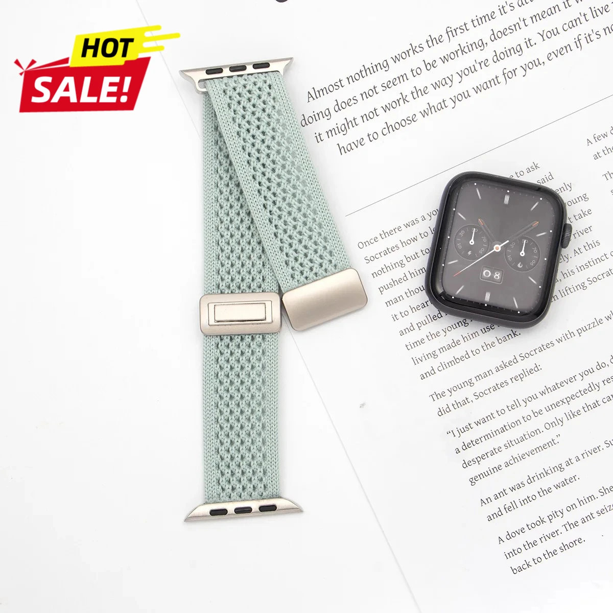 Breathable Braided Nylon Magnetic Watch Strap