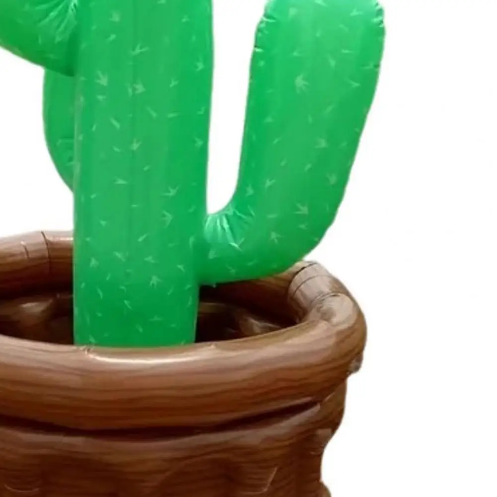 Inflatable Ice Bucket Palm Tree Cactus Cooler Holder Beach Party Ice Bucket Drink Chiller For Outdoor Picnics Camping 빙청제