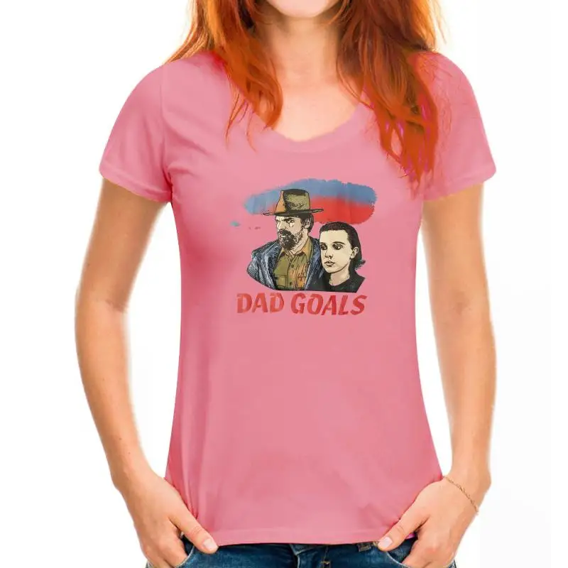thumbnail image 1 of Stranger tee Things Dad Goals Chief Hopper Eleven TV Show Mens T Shirt, 1 of 5