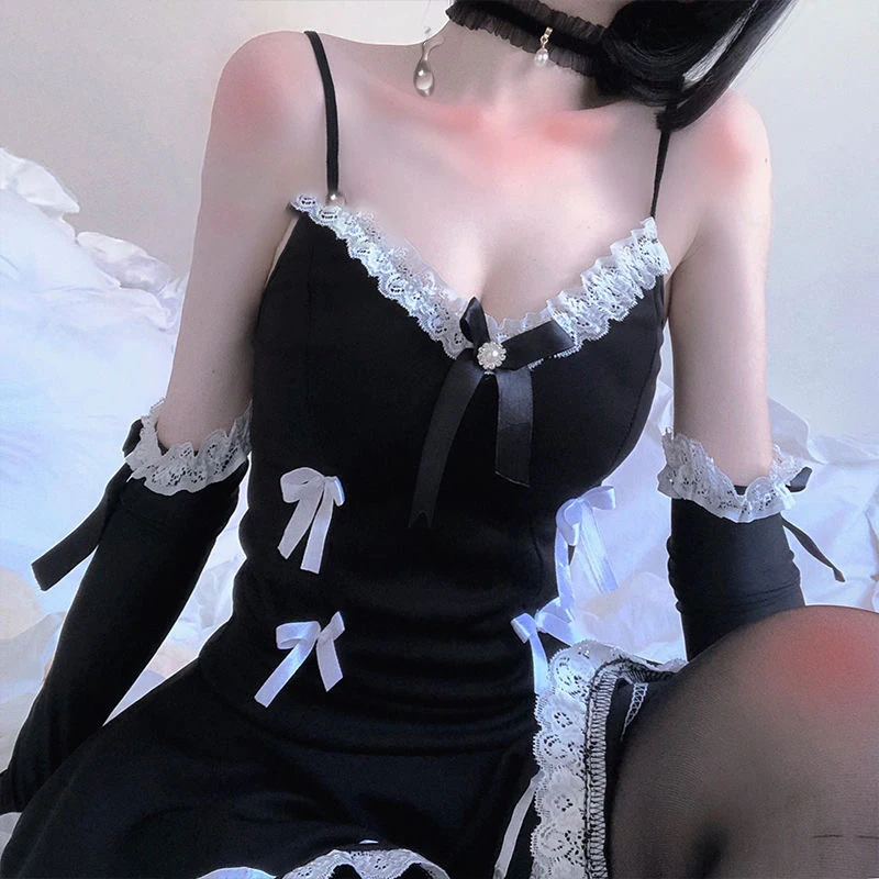 Lolita Uniform Sexy Outfits Plus Halloween Costumes for Women Adult Maid Dress Cosplay Lingerie Late Night French Maid Costume women lingerie women lingerie set women cosplay costume