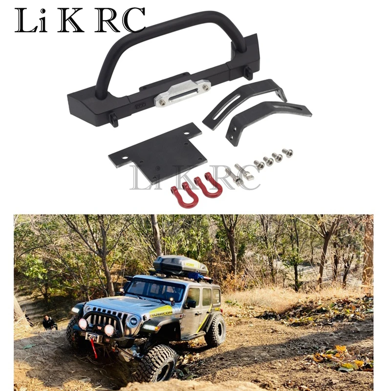 

RC Rock Car Metal Front Bumper For 1/10 RC Crawler Axial SCX10 SCX10 II 90046 TRX-4 Upgrade Parts Accessories