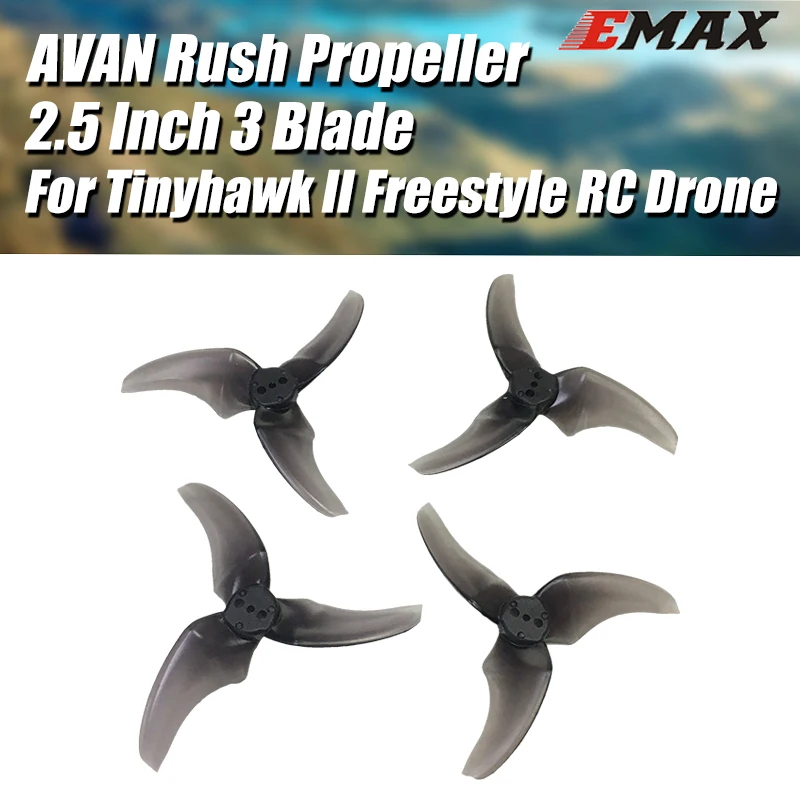 2Pairs Emax AVAN Rush 2.5 Inch 3 Blade  CW CCW Propeller for FPV Racing Drone Multi Rotor Emax Tinyhawk II Freestyle thumbnail 4