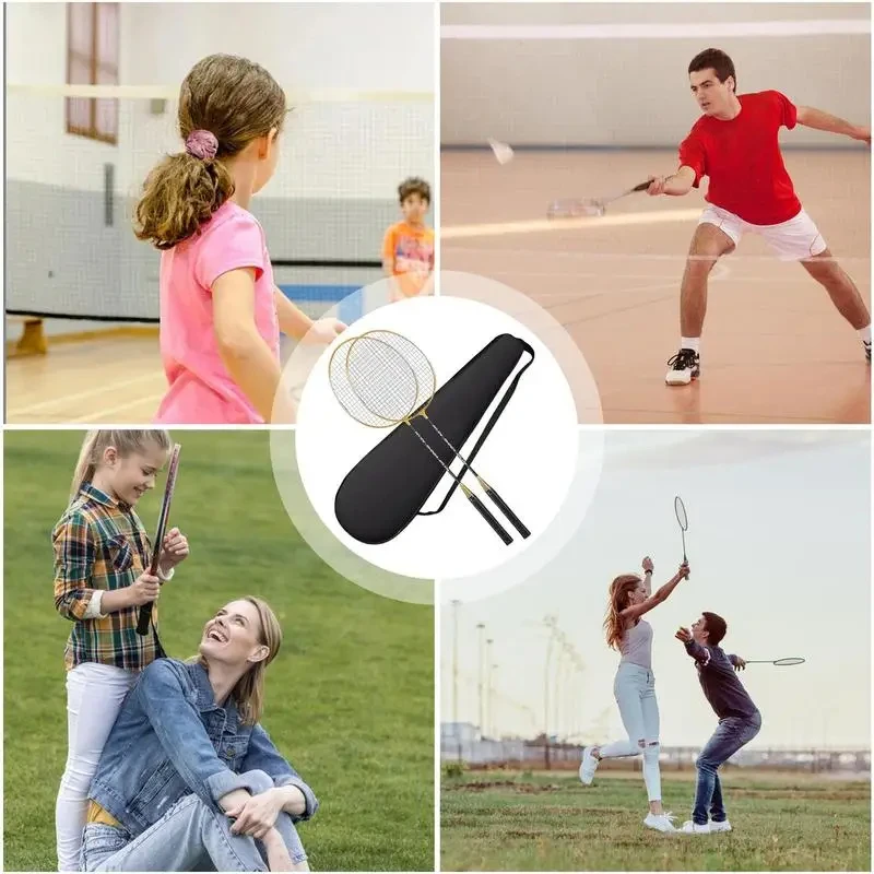 Badminton Rackets Set Professional Adults Lightweight Equipment Sweat Absorbent
