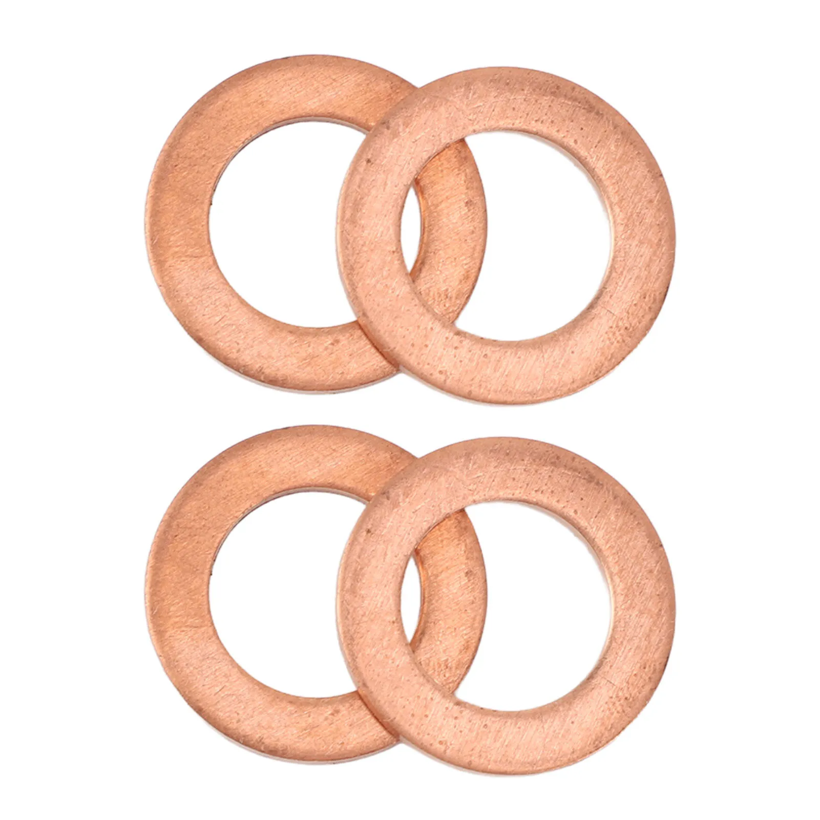 Copper Oil Drain Plug Washer Flat Sealing Gasket Ring Spacer for Oil Change Metric Sealing Washers Copper Crush Washer