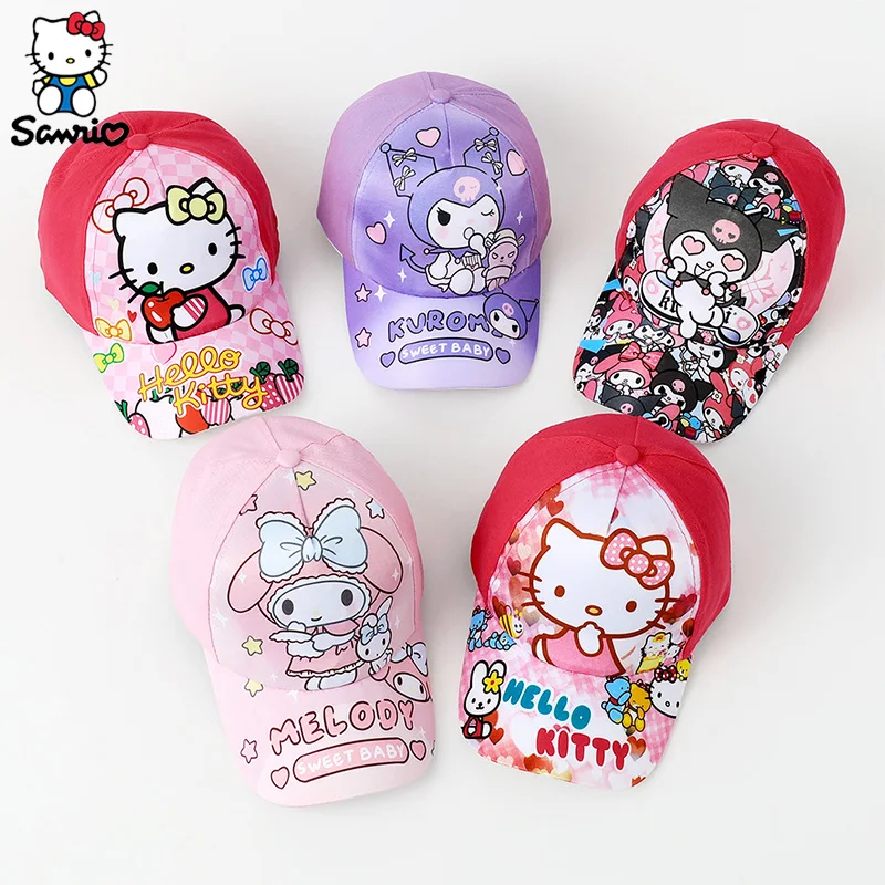 

Sanrio Children's Cap Cartoon My Melody Cinnamoroll Kuromi Sun Hat Peaked Caps Summer Breathable Hat Baseball Cap Kids Gifts Toy