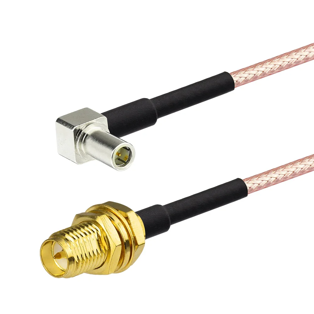 Supetbat MS147 Male Right Angle to RP-SMA Female(male in) Bulkhead Pigtail Cable RG316 15cm for Wireless mcbh2m mcil2f right angled watertight rov uuv bulkhead underwater pluggable connectors