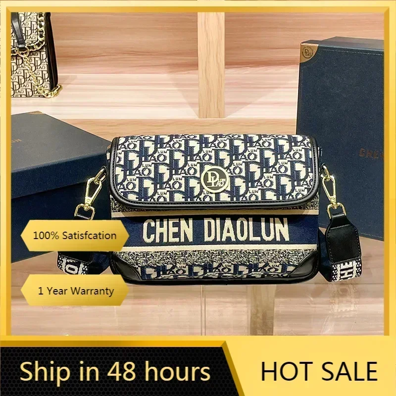 

2024 New Embroidery Half Round Saddle Bags High Quality Shoulder Messenger Bags Summer Luxury Fashion Women Purse And Handbags