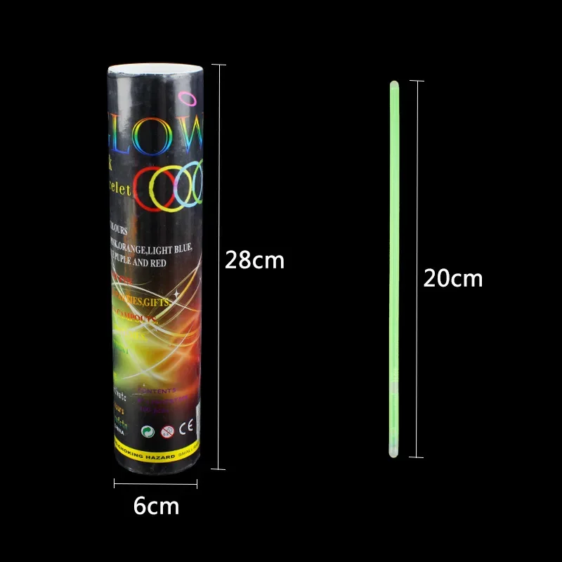Glow Sticks 100pcs Fluorescence Light Glow Party Sticks Bracelets Necklaces Neon Wedding Party Glow Sticks Bright Colorful Stick