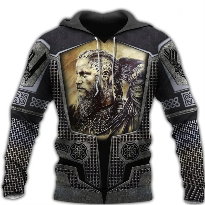 thumbnail image 1 of Sudadera con capucha de los Caballeros Templarios con estampado 3D para hombre, jerseys de gran tamaño con gráfico cruzado, sudaderas con capucha casuales de manga larga, ropa de calle, 1 of 5