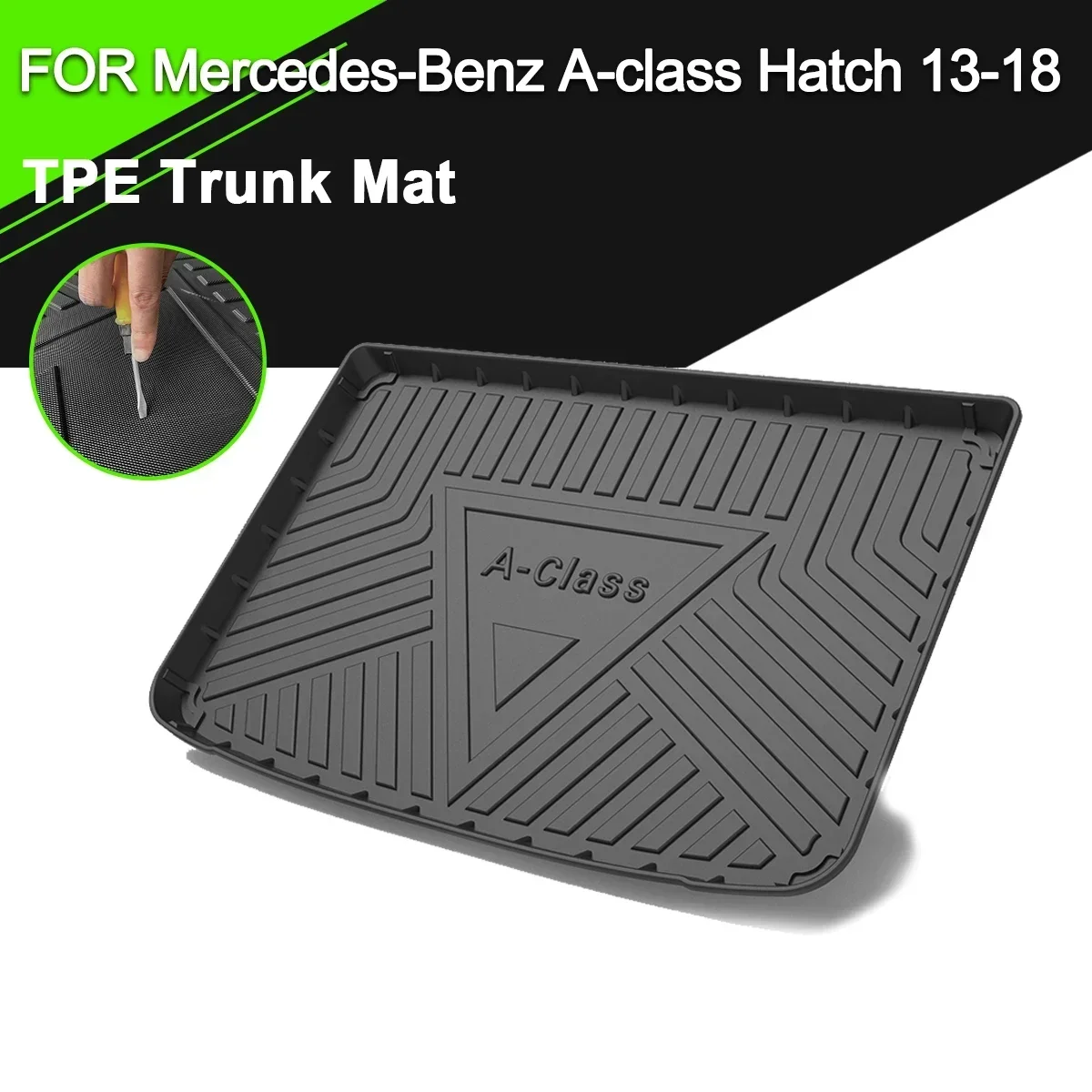 

Car Rear Trunk Cover Mat TPE Waterproof Non-Slip Rubber Cargo Liner Accessories For Mercedes-Benz A Class Hatchback 2013-2018