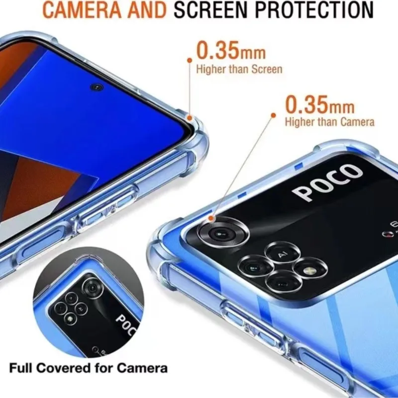 1.5MM Ultra-Protective Clear Silicone Air-Bag Case - Durable Shock-Absorbing Back Cover
