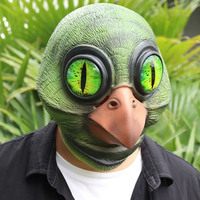 Halloween Mask Green Crow Masks Novelty Halloween Costume Party Animal Bird Face Punk Crow Mask _ - AliExpress Mobile