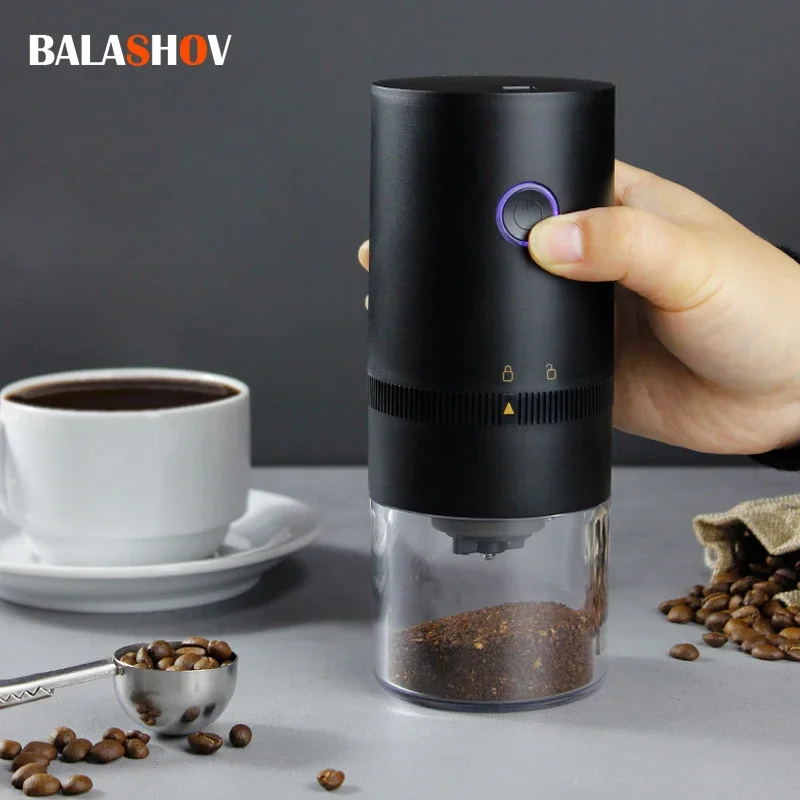 Electric Coffee Grinder Automatic Coffee Beans Espresso Coffee Machine Maker for Home Travel Portable TYPE-C USB Rechargeable
