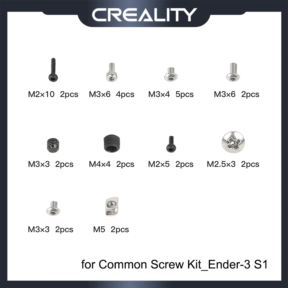 Creality-peças Originais Impressora 3d Kit Parafuso Comum Ender3 s1