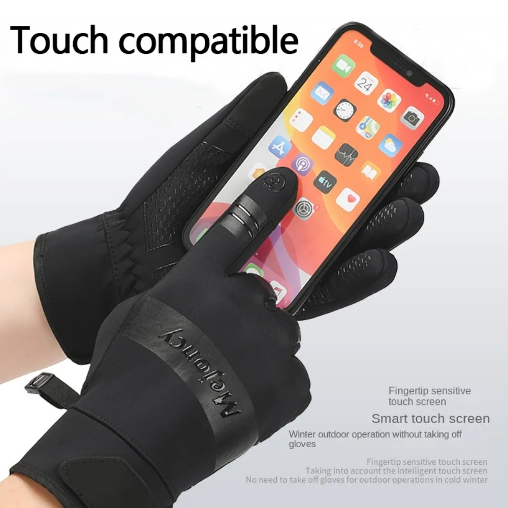 

Winter Warm Thermal Gloves Fashion Windproof Touch Screen Full Finger Gloves Thicken Waterproof Riding Gloves Outdoor Sport