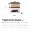 Multifunctional Electric Food Steamer Noodles Pasta Skillet Rice Cooker Egg Frying Pan Porridge Soup Stew Hot Pot Meals Heater 5