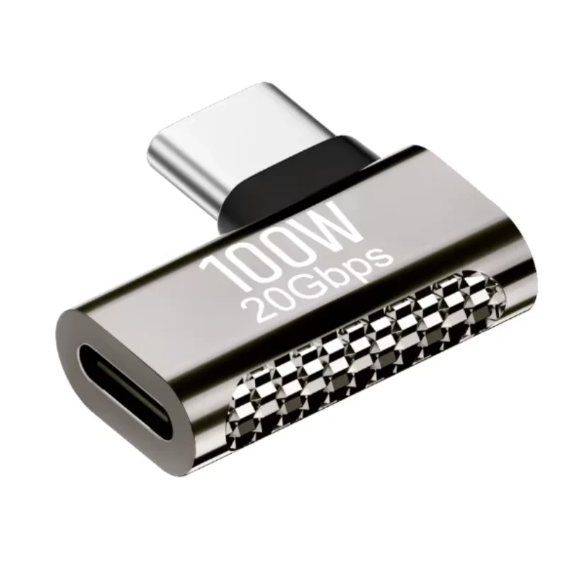 USB-C 90 Degree Adapter: High-Speed 20Gbps, 8K Video, 100W Fast Charging