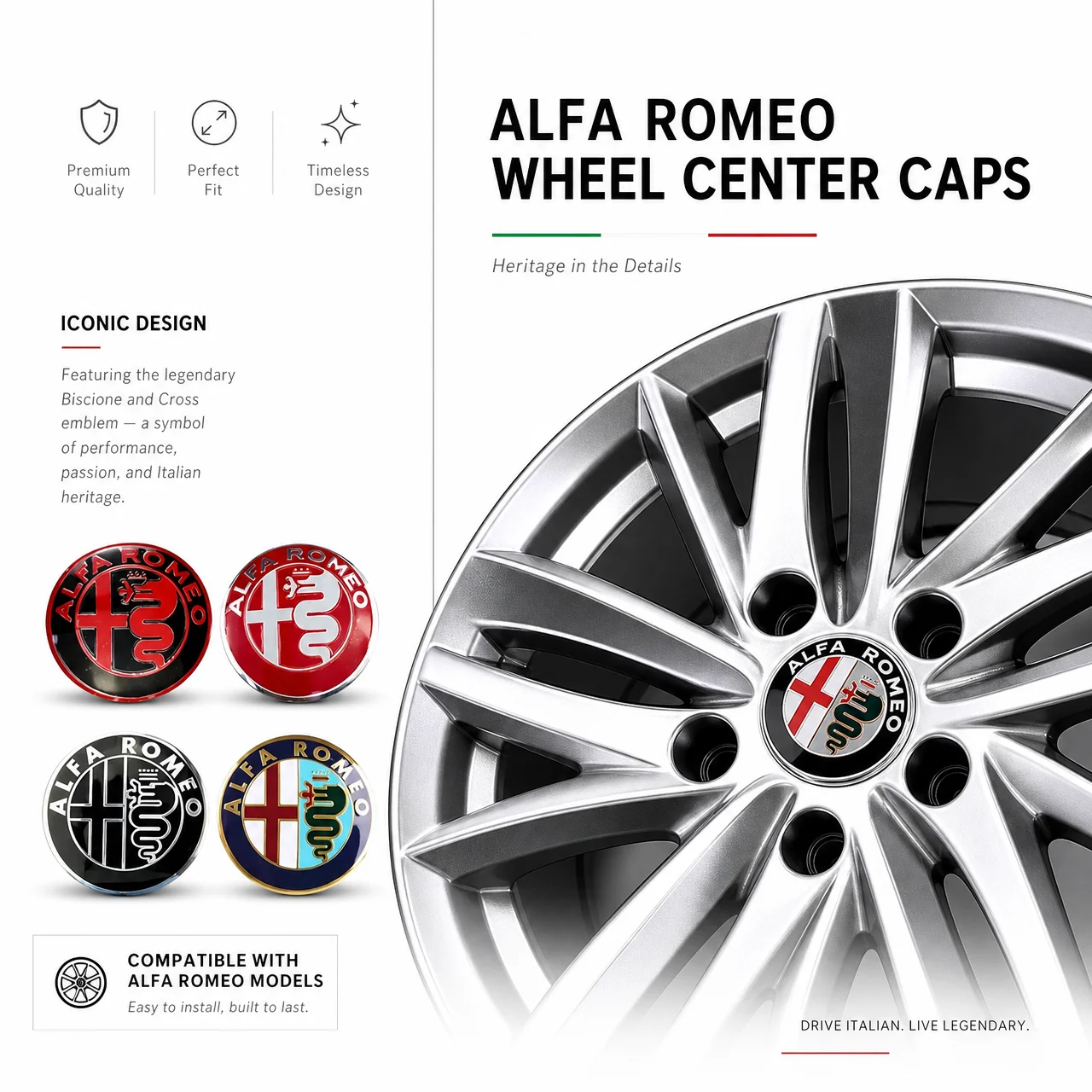 Sleek 4pc Set of 56mm Car Wheel Center Hub Cap Stickers - Auto Decoration Accessories