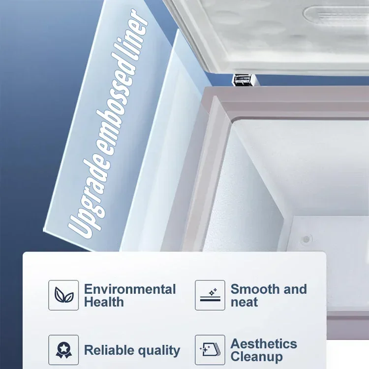 208L 7.3 Cuft Ready Ship Deep Freezer White Grey Color Refrigerator Home Appliance Electric Chest Freezer