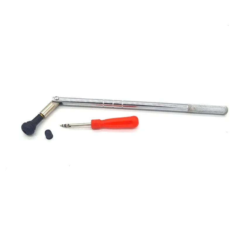 1set TR413 Snap-In Tire Valve Stems Short Black Rubber The Valve Core Wrench No Inner Tire Disassembly
