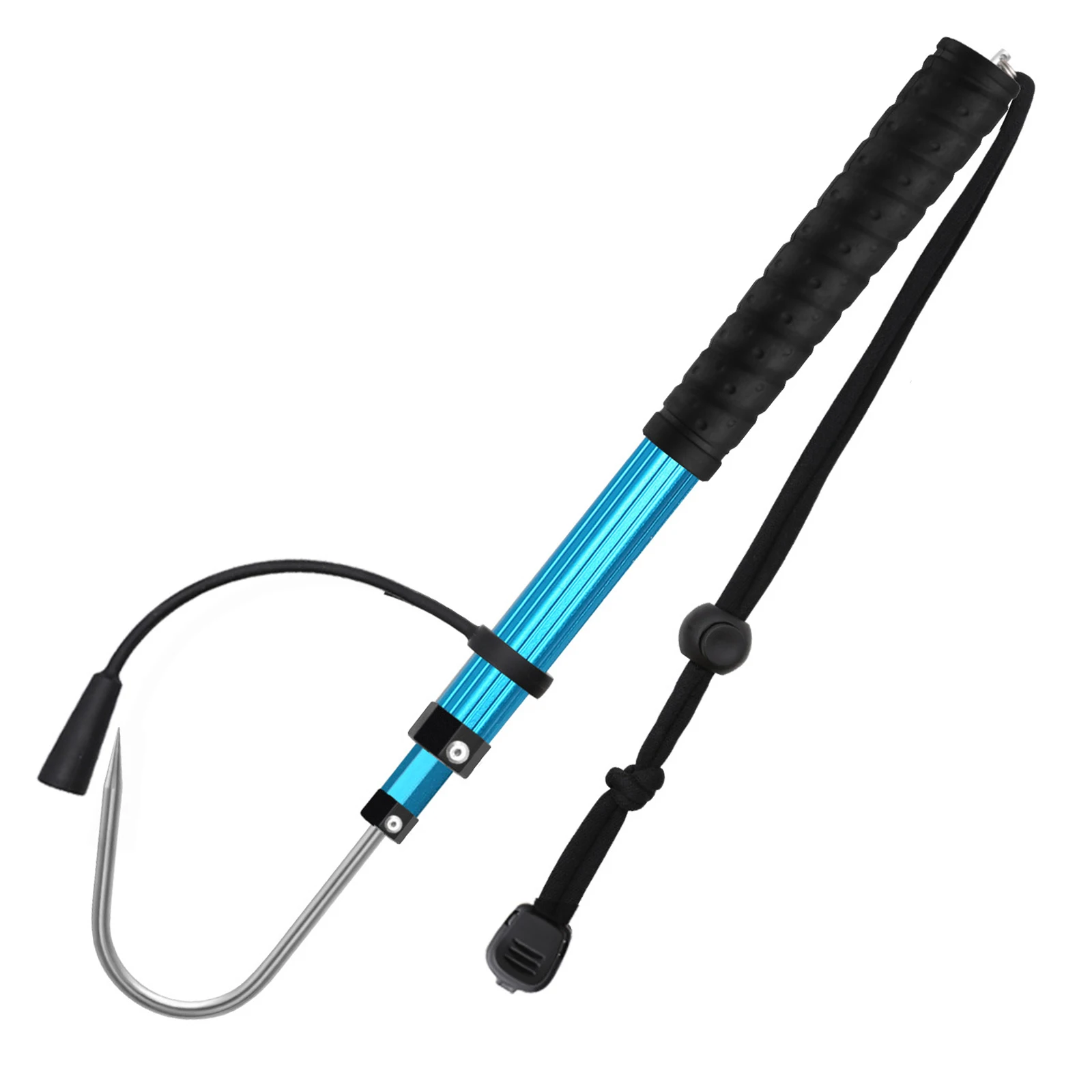 

SANLIKE 90cm Fishing Spear Hook Telescopic Stainless Steel Fishing Gaff with String Non-slip Handle Tool Accessories