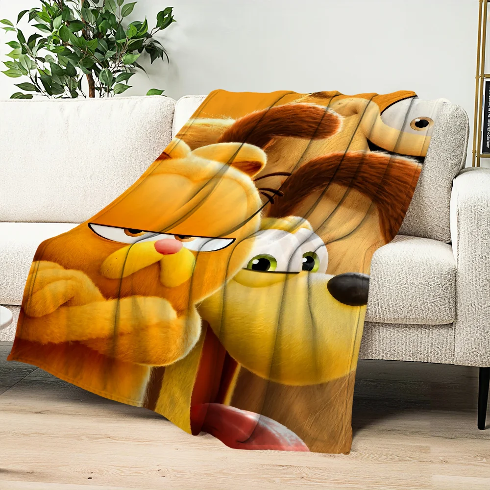Cartoon G-Garfields Blanket Skin friendly comfort warm soft plush blanket suitable sofa living room office bedroom 5