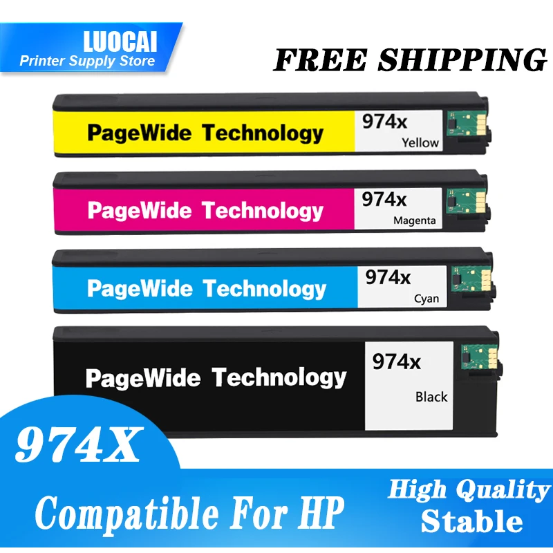 

NEW 4Color Compatible for HP 974A 974X inkcartridge 974A 974X PageWide 352dw377dw 452dw 477dw 552dw 577dwPrinter