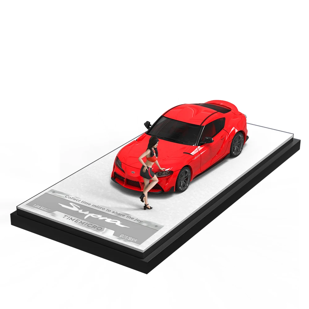 1/64 Toyota Supra スープラ A90 ポケモン ピカチュウ TimeMicro 1:64 Supra A90 Red Gray Yellow Alloy simulation