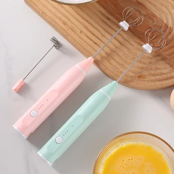 1 set of electric egg beater, handheld coffee milk mixer, portable milk frother, baking food mixer, essential kitchen tool 1