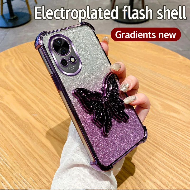 Shockproof Butterfly Holder Glitter Phone Case