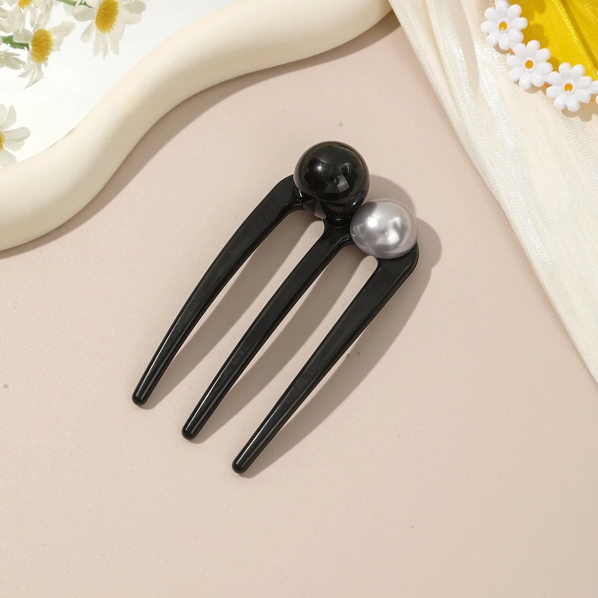 1pc Elegant Pearl Hair Stick Comb Women Temperament Hair Fork Hairpin Ladies Girls Fashion Retro Headdress Hair Accessories