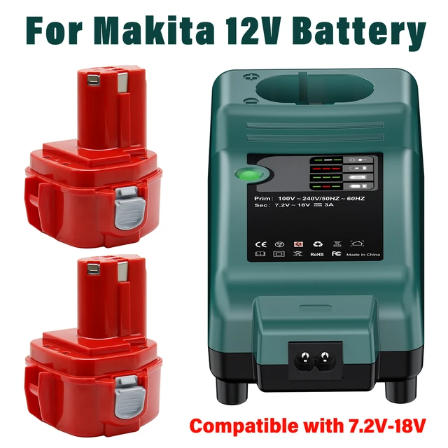 3.0Ah/4.0Ah For Makita 12V NiMH Rechargeable Battery Power Tools  Replacement Drill Bateria with charger PA12 1220 1222 1235 1233