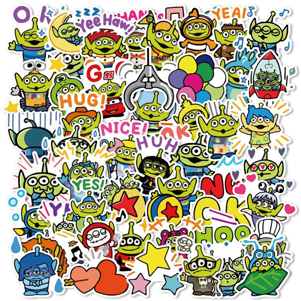 

10/30/50pcs Disney Anime Toy Story Alien Graffiti Stickers Computer Skateboard Guitar Cute Cartoon Sticker Fun for Kids Toy Gift
