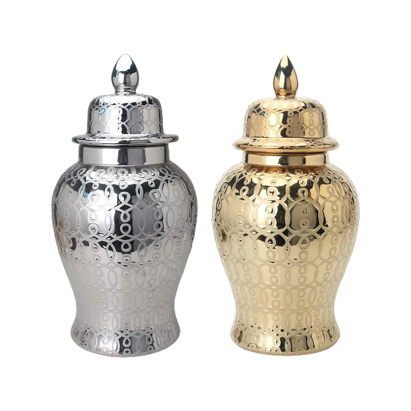 

Ginger Jar with Lids Desktop Decor Storage Storage Jar with Lid Decoration Vases Pots for Kitchen Centerpiece Wedding Party Home
