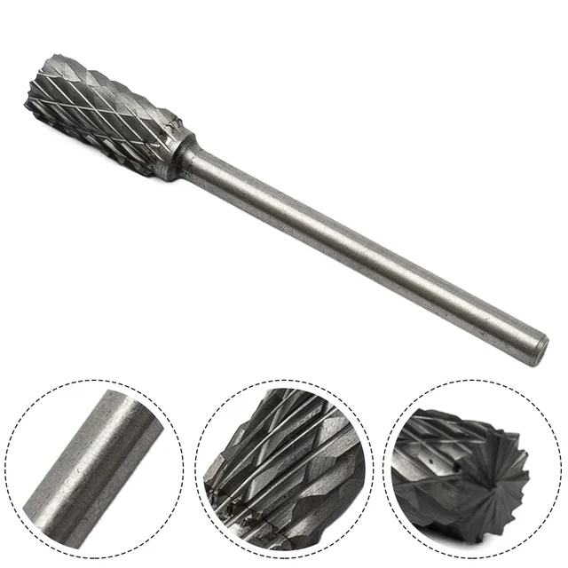 1pc 3x6mm Tungsten Carbide Burrs Rotary Drills Die Grinder Carving Bits Double Cut Tungsten Steel Grinding Head Hard Alloy Files 6