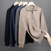 New Men Cashmere Sweater for Warm Comfort Knitted Long Sleeved O-neck Zipper Pullover Alpaca Sweater Male Brand